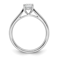 True Origin 14K White Gold 0.50 Carat Lab Grown Diamond VS+ F+ Complete Round Solitaire Ring view 2