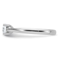 True Origin 14K White Gold 0.50 Carat Lab Grown Diamond VS+ F+ Complete Round Solitaire Ring view 3