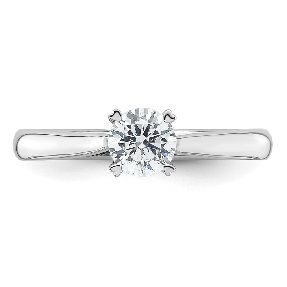 True Origin 14k White Gold 1/2 carat Lab Grown Diamond VS/SI+ G+ Round Solitaire Engagement Ring (RM1930E-050-WLG)