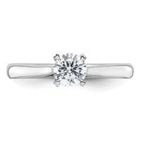 True Origin 14K White Gold 0.50 Carat Lab Grown Diamond VS+ F+ Complete Round Solitaire Ring view 4