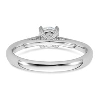 True Origin 14K White Gold 0.50 Carat Lab Grown Diamond VS+ F+ Complete Round Solitaire Ring view 5