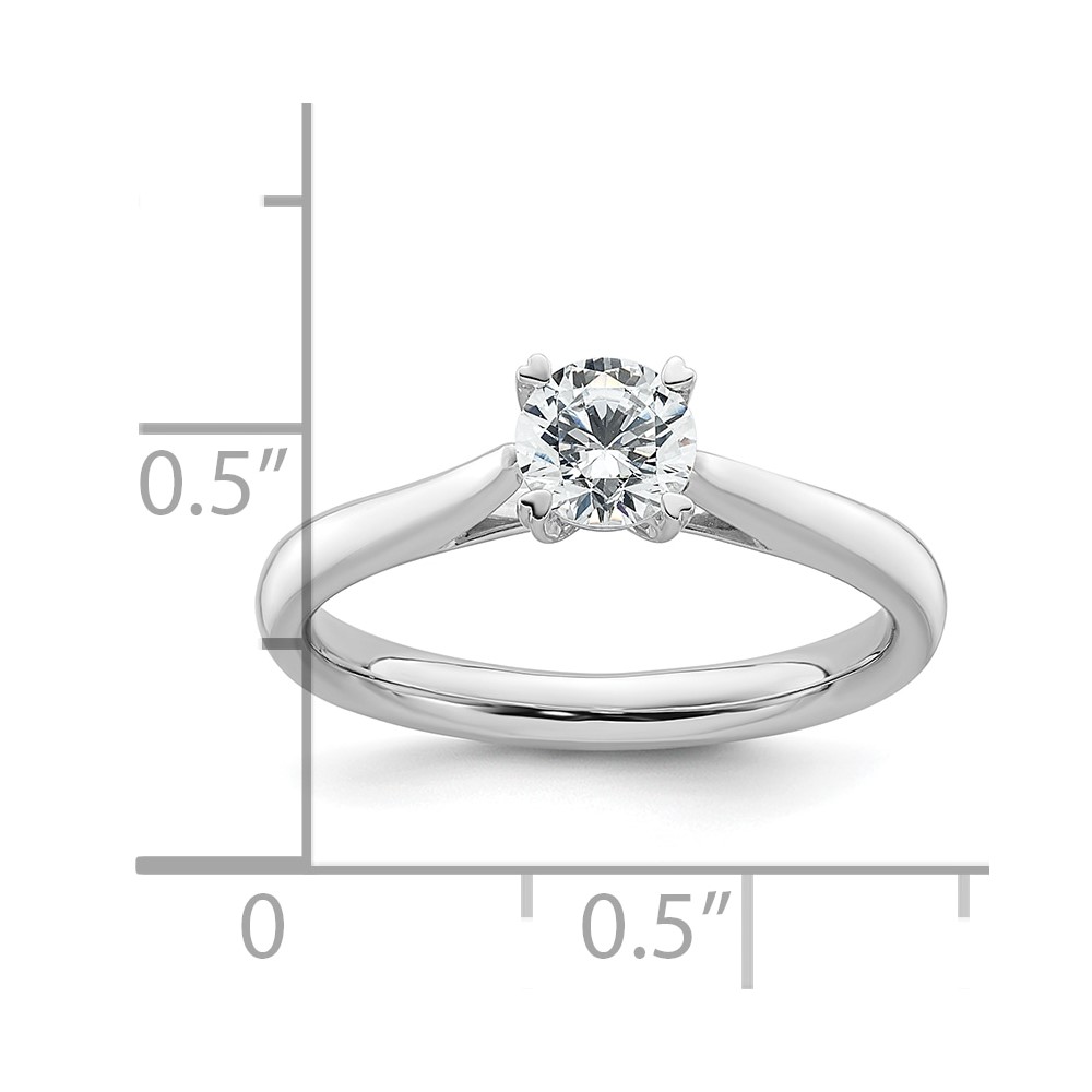 True Origin 14k White Gold 1/2 carat Lab Grown Diamond VS/SI+ G+ Round Solitaire Engagement Ring (RM1930E-050-WLG)