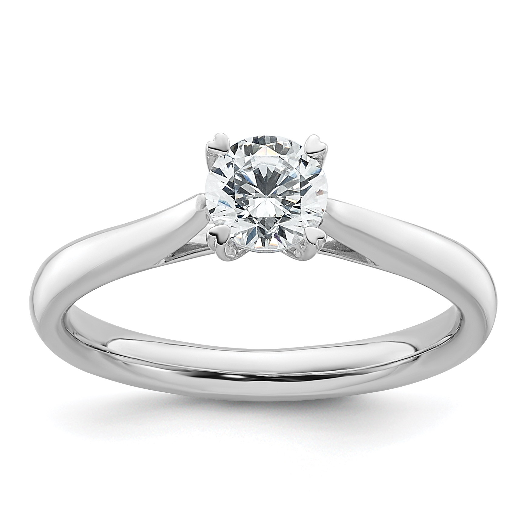 True Origin 14k White Gold 1/2 carat Lab Grown Diamond VS/SI+ G+ Round Solitaire Engagement Ring (RM1930E-050-WLG)