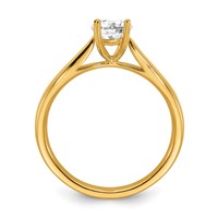 True Origin 14K Yellow Gold 0.50 Carat Lab Grown Diamond VS+ F+ Complete Round Solitaire Ring view 2