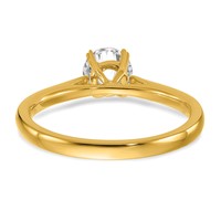 True Origin 14K Yellow Gold 0.50 Carat Lab Grown Diamond VS+ F+ Complete Round Solitaire Ring view 5
