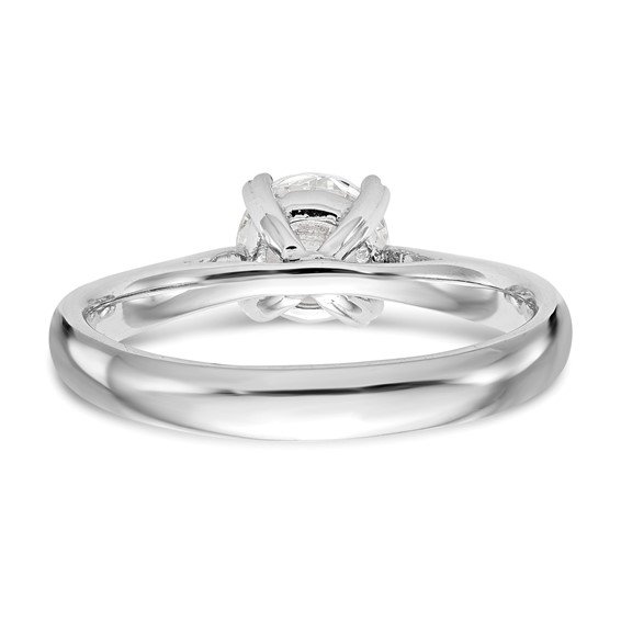 14k White Gold 1 carat (6.50 mm) 4-Prong Round Solitaire Engagement Ring Mounting