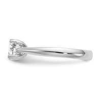 True Origin 14K White Gold 0.75 Carat Certified Complete Lab Grown Diamond VS SI+ G+ Round Solitaire Engagement Ring view 3