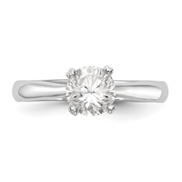 True Origin 14K White Gold 0.75 Carat Certified Complete Lab Grown Diamond VS SI+ G+ Round Solitaire Engagement Ring view 4