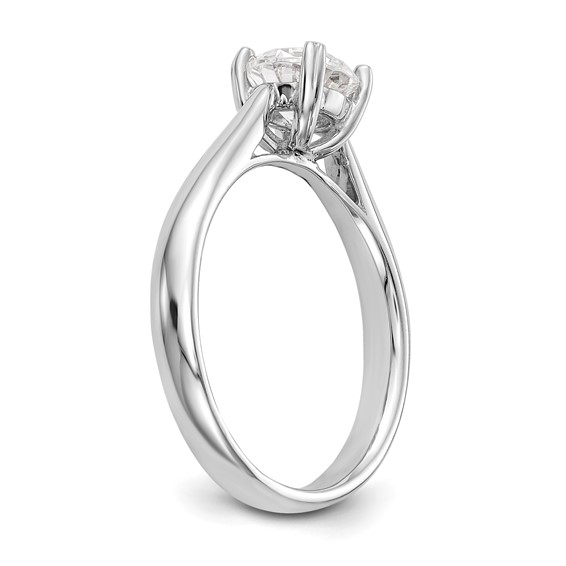 14kw Round Solitaire Engagement Polished Mounting