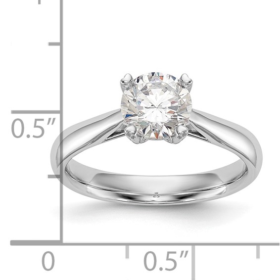 14kw Round Solitaire Engagement Polished Mounting