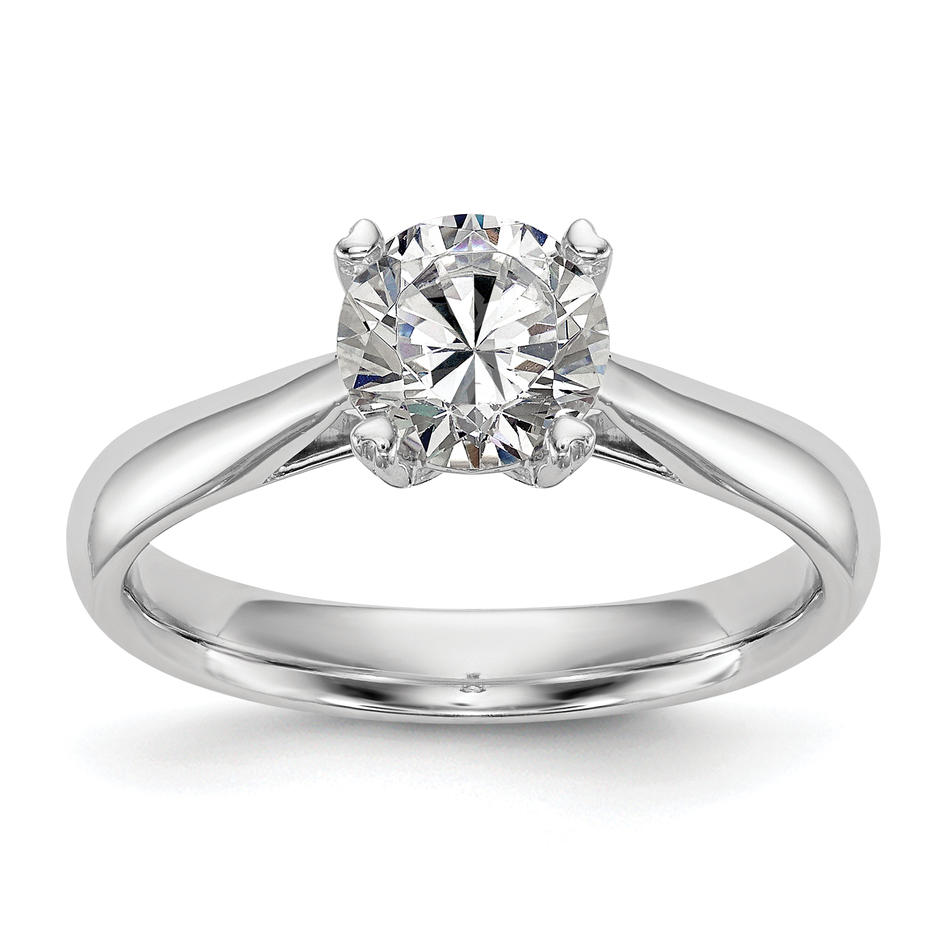 True Origin 14k White Gold 3/4 carat Lab Grown Diamond VS/SI+ G+ Round Solitaire Engagement Ring (RM1930E-075-WLG)