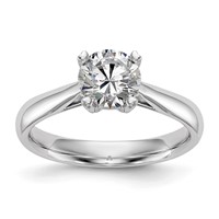 True Origin 14K White Gold 0.75 Carat Certified Complete Lab Grown Diamond VS SI+ G+ Round Solitaire Engagement Ring view 1