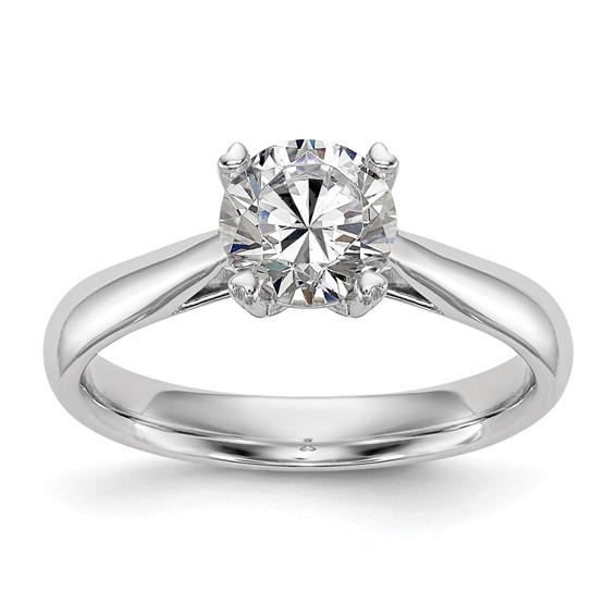 14kw Round Solitaire Engagement Polished Mounting