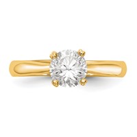 True Origin 14K Yellow Gold 1 Carat Certified Lab Grown Diamond VS+ F+ Complete Round Solitaire Engagement Ring view 4