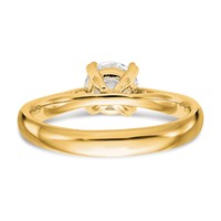 True Origin 14K Yellow Gold 1 Carat Certified Lab Grown Diamond VS+ F+ Complete Round Solitaire Engagement Ring view 5