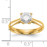 True Origin 14K Yellow Gold 0.33 Carat Certified Complete Lab Grown Diamond VS+ F+ Round Solitaire Engagement Ring view 3