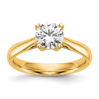 True Origin 14K Yellow Gold 0.33 Carat Certified Complete Lab Grown Diamond VS+ F+ Round Solitaire Engagement Ring view 1
