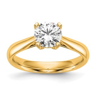 14ky Round Solitaire Engagement Polished Mounting