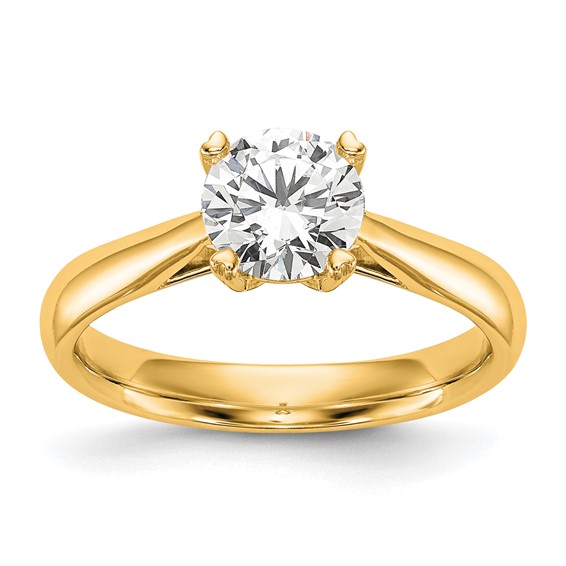 14ky Round Solitaire Engagement Polished Mounting