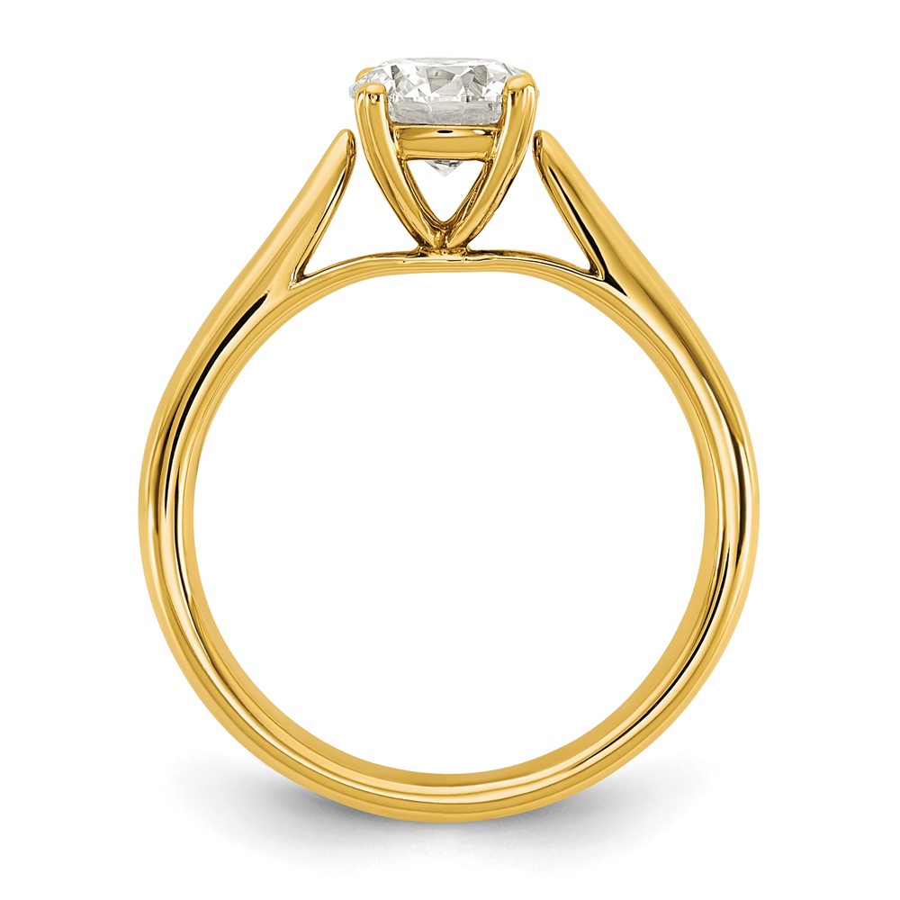 True Origin 14k 1 carat Lab Grown Diamond VS/SI+ G+ Round Solitaire Engagement Ring (RM1930E-100-YLG)
