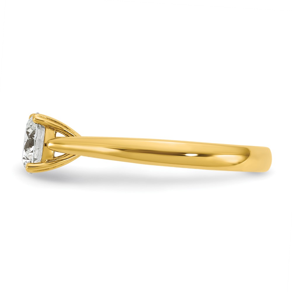 True Origin 14k 1 carat Lab Grown Diamond VS/SI+ G+ Round Solitaire Engagement Ring (RM1930E-100-YLG)