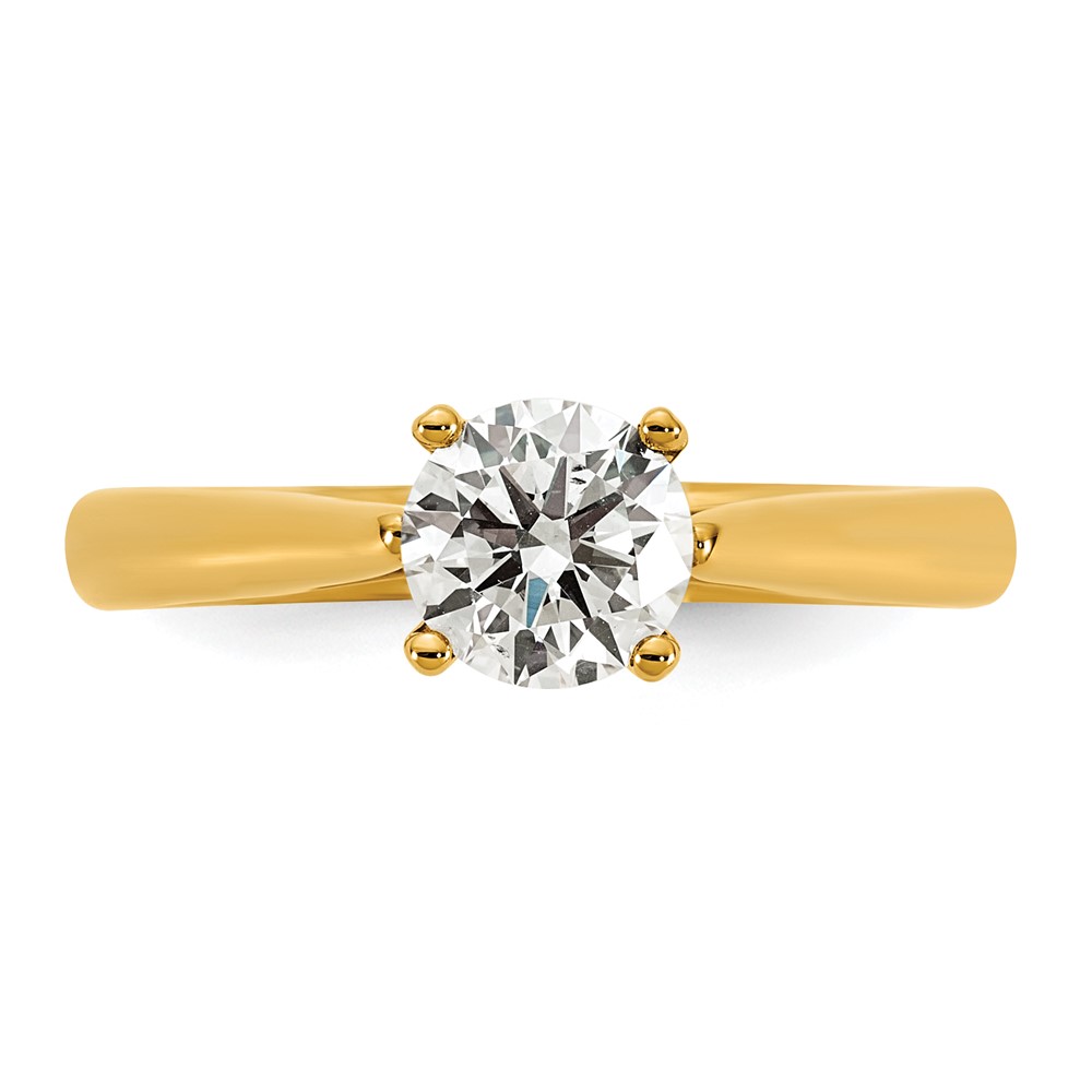 True Origin 14k 1 carat Lab Grown Diamond VS/SI+ G+ Round Solitaire Engagement Ring (RM1930E-100-YLG)