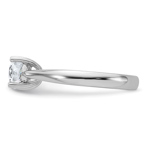 14k White Gold 1.25 carat (7.00 mm) 4-Prong Round Solitaire Engagement Ring Mounting