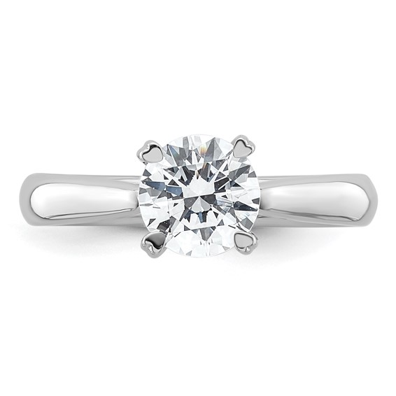 14k White Gold 1.25 carat (7.00 mm) 4-Prong Round Solitaire Engagement Ring Mounting