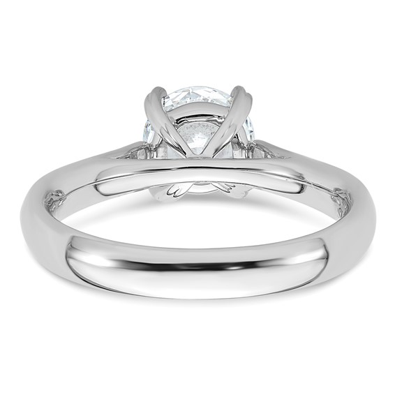14k White Gold 1.25 carat (7.00 mm) 4-Prong Round Solitaire Engagement Ring Mounting