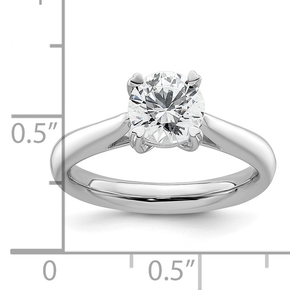 14k White Gold 1.25 carat (7.00 mm) 4-Prong Round Solitaire Engagement Ring Mounting