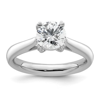14k White Gold 1.25 carat (7.00 mm) 4-Prong Round Solitaire Engagement Ring Mounting