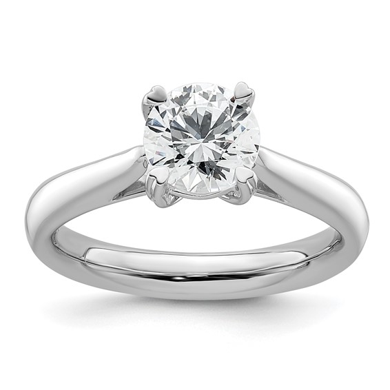 14k White Gold 1.25 carat (7.00 mm) 4-Prong Round Solitaire Engagement Ring Mounting