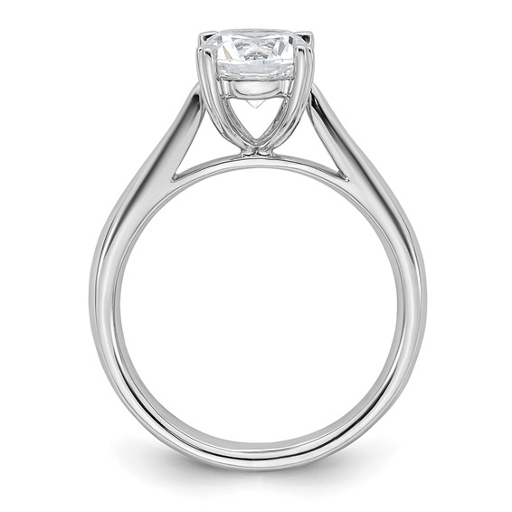 14k White Gold 1.5 carat (7.50 mm) 4-Prong Round Solitaire Engagement Ring Mounting