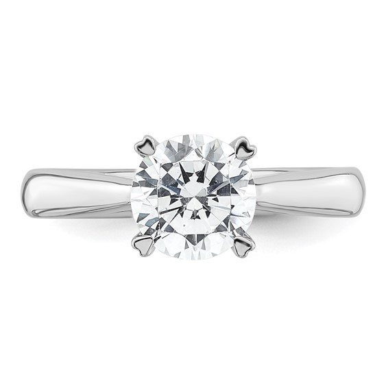 14k White Gold 1.5 carat (7.50 mm) 4-Prong Round Solitaire Engagement Ring Mounting
