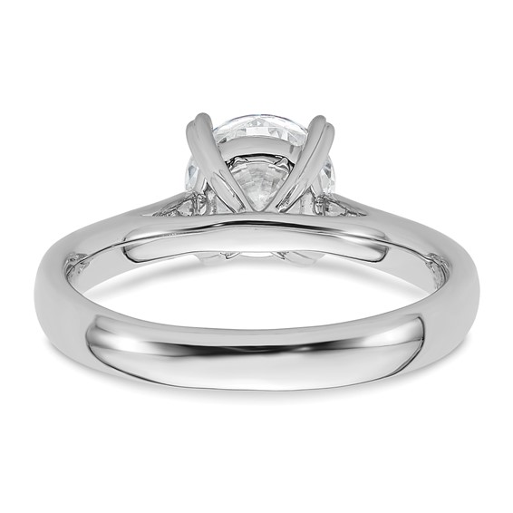 14k White Gold 1.5 carat (7.50 mm) 4-Prong Round Solitaire Engagement Ring Mounting