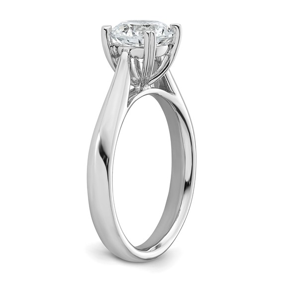 14k White Gold 1.5 carat (7.50 mm) 4-Prong Round Solitaire Engagement Ring Mounting