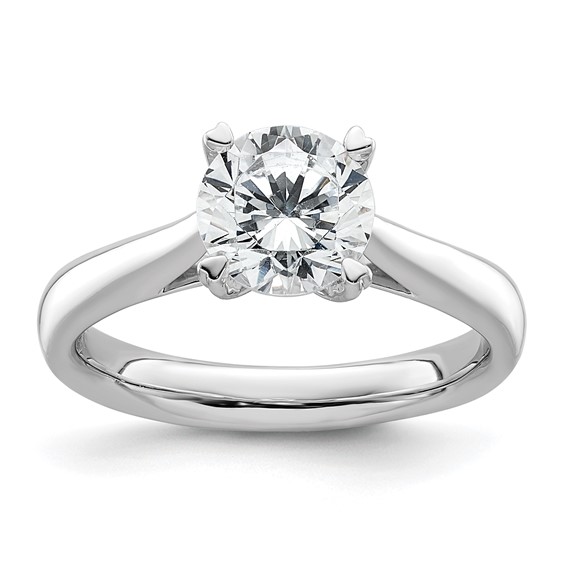 14k White Gold 1.5 carat (7.50 mm) 4-Prong Round Solitaire Engagement Ring Mounting