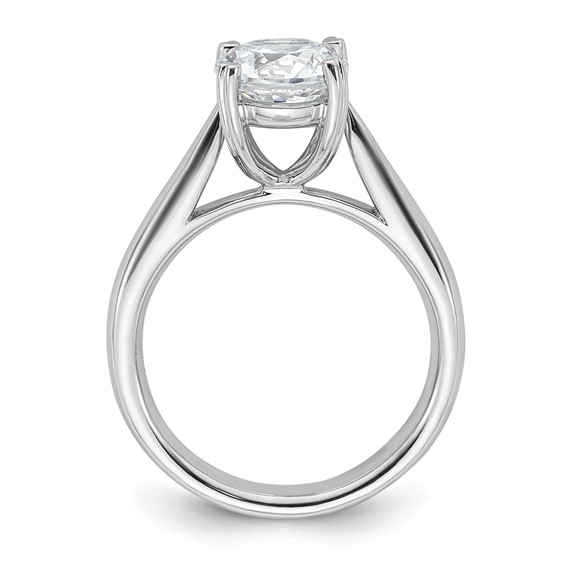 14k White Gold 2 carat (8.20 mm) 4-Prong Round Solitaire Engagement Ring Mounting