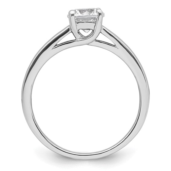 14k White Gold 3/4 carat (5.80 mm) 4-Prong Round Solitaire Engagement Ring Mounting