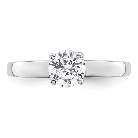 14k White Gold 3/4 carat (5.80 mm) 4-Prong Round Solitaire Engagement Ring Mounting