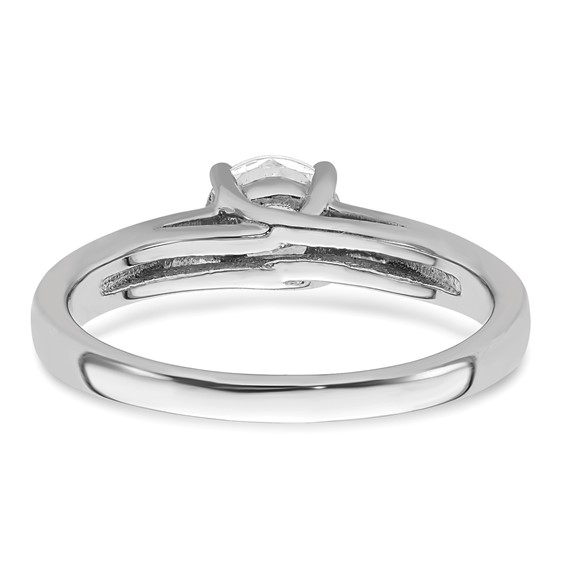 14k White Gold 3/4 carat (5.80 mm) 4-Prong Round Solitaire Engagement Ring Mounting