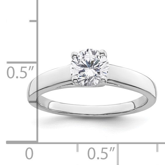 14k White Gold 3/4 carat (5.80 mm) 4-Prong Round Solitaire Engagement Ring Mounting