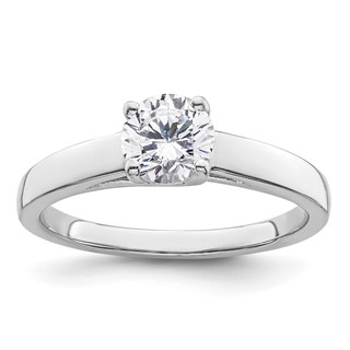 14k White Gold 3/4 carat (5.80 mm) 4-Prong Round Solitaire Engagement Ring Mounting