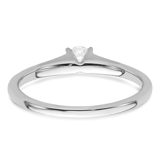 14k White Gold 1/4 carat (4.10 mm) 4-Prong Round Solitaire Engagement Ring Mounting