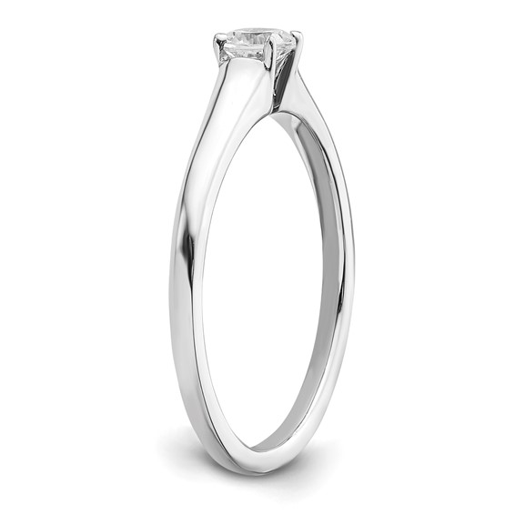 14k White Gold 1/4 carat (4.10 mm) 4-Prong Round Solitaire Engagement Ring Mounting