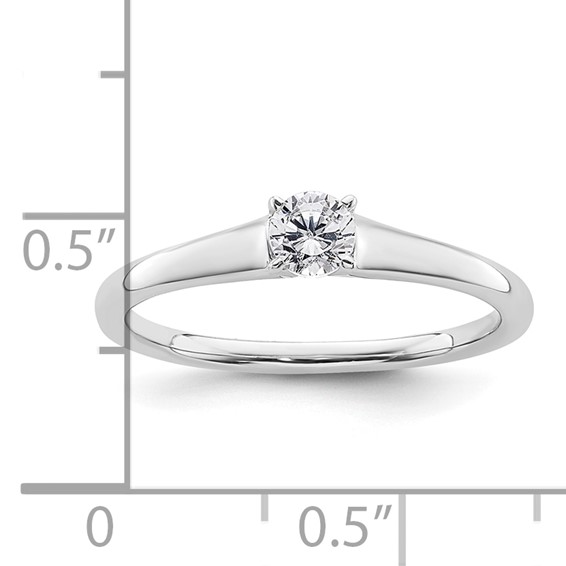 14k White Gold 1/4 carat (4.10 mm) 4-Prong Round Solitaire Engagement Ring Mounting