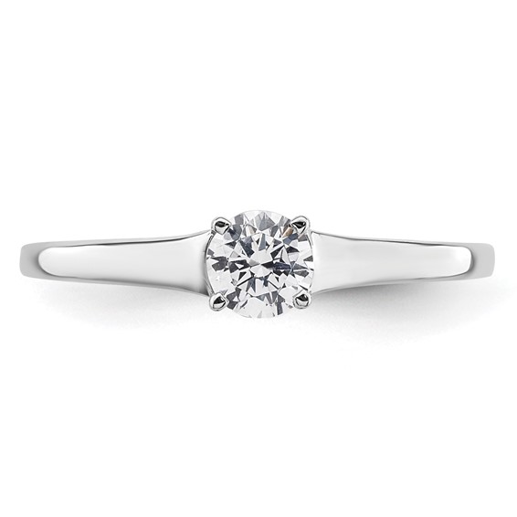 14k White Gold 1/3 carat (4.50 mm) 4-Prong Round Solitaire Engagement Ring Mounting