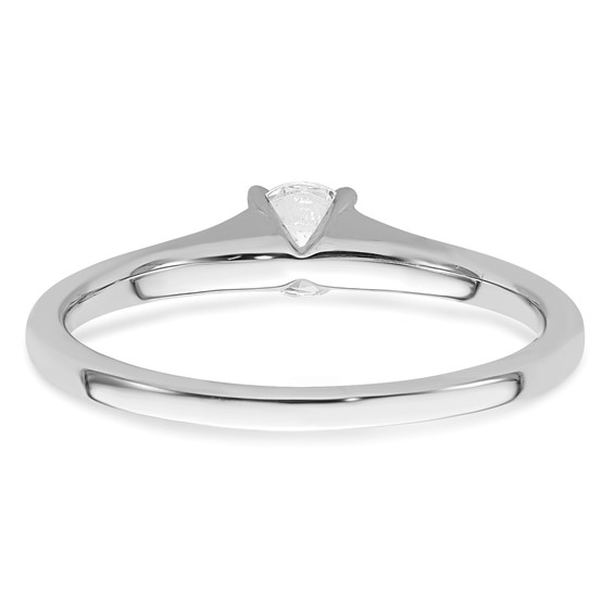 14k White Gold 1/3 carat (4.50 mm) 4-Prong Round Solitaire Engagement Ring Mounting