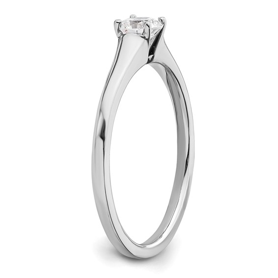 14k White Gold 1/3 carat (4.50 mm) 4-Prong Round Solitaire Engagement Ring Mounting