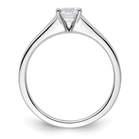 14k White Gold 1/2 carat (5.20 mm) 4-Prong Round Solitaire Engagement Ring Mounting